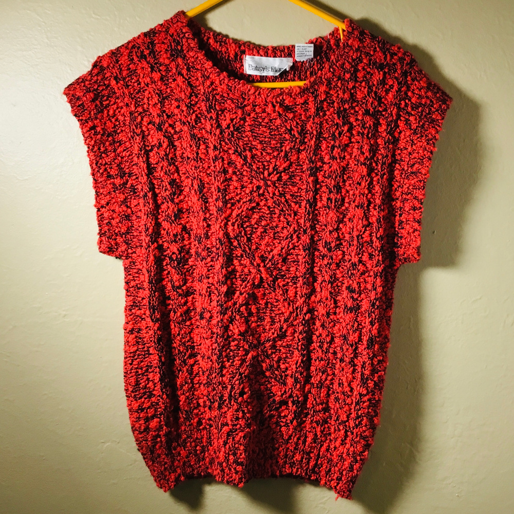 Patsy's Place Vintage Short Sleeved Sweater Size M